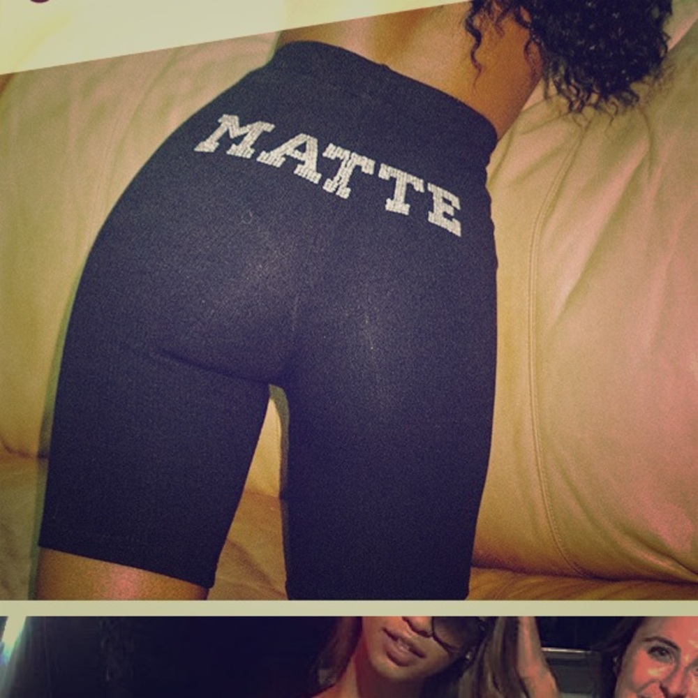 ISO MATTE BRAND BABYGIRL BIKER SHORTS